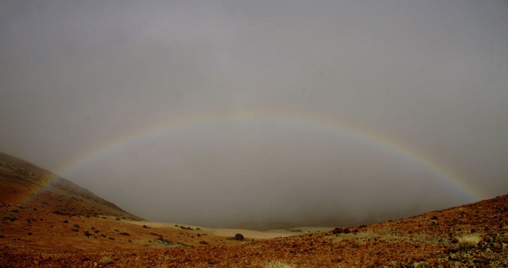 rainbow over Montaña Blanca