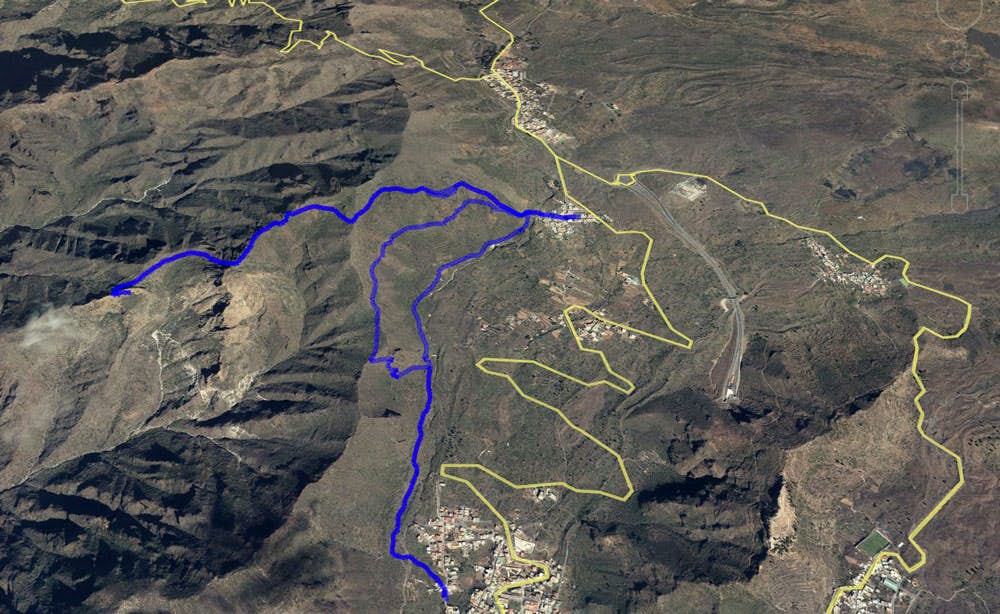 Variant: track El Molledo - Risco Blanco - plateau and circle Tamaimo - El Molledo