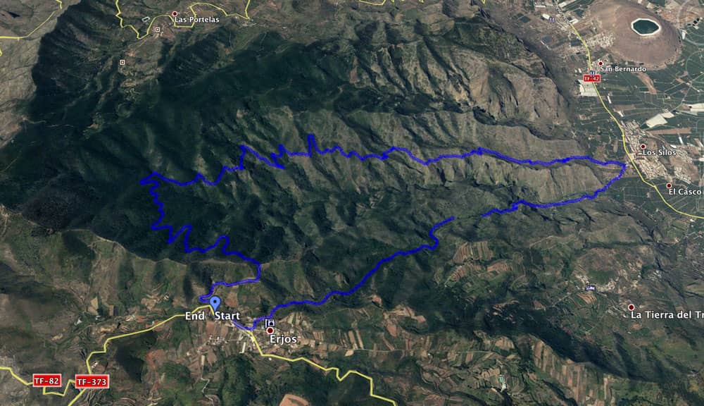 Track Cuevas Negras - Erjos - Los Silos - Erjos