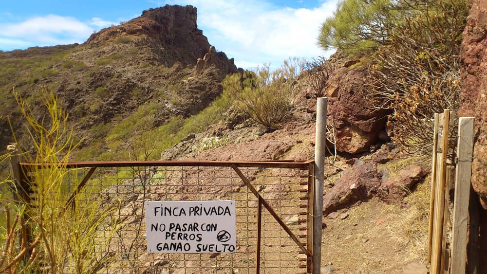 Guergues Steig - los perros ya estaban prohibidos en el pasado - ahora de los excursionistas