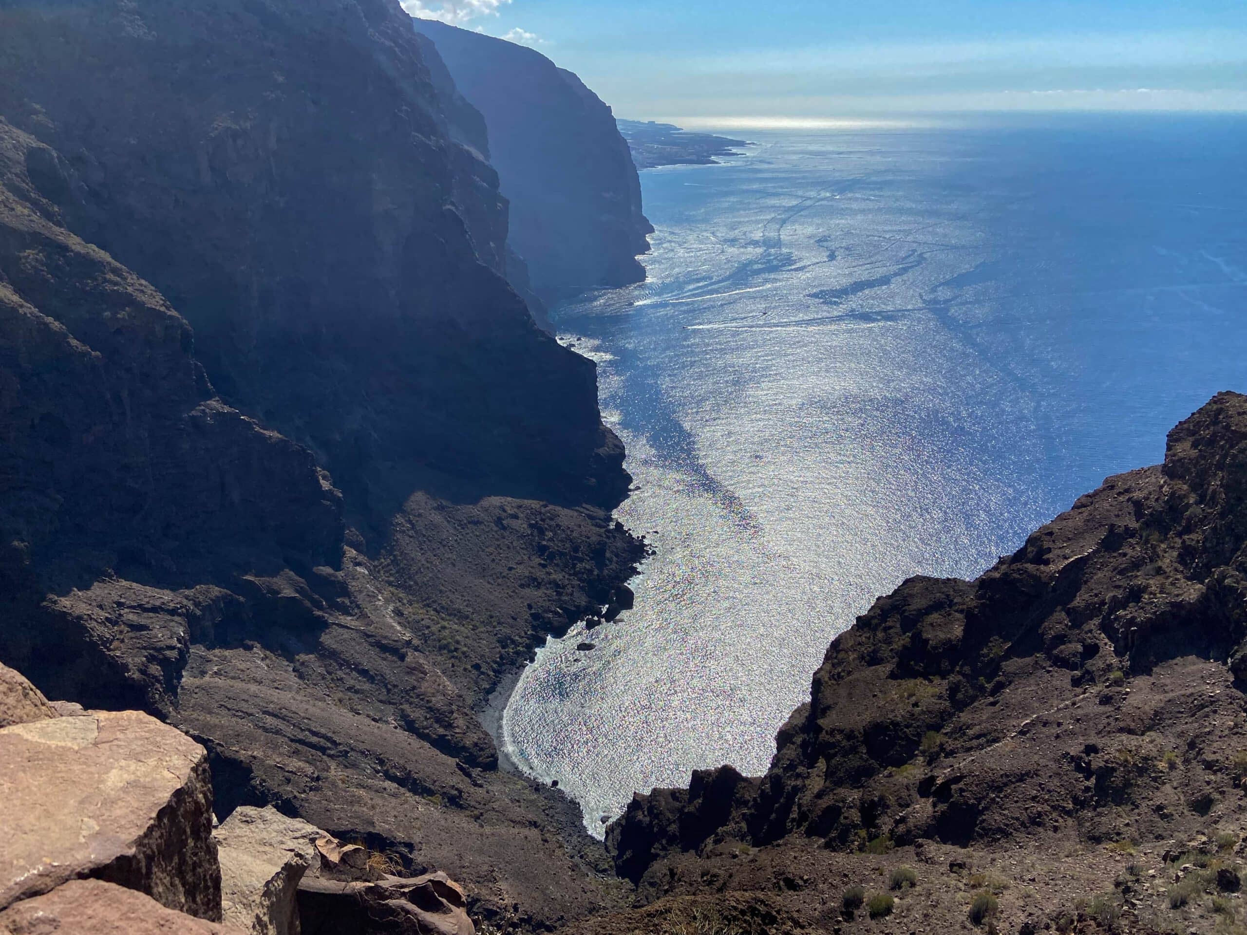 At the edge of the cliff - Los Gigantes viewpoint on the right