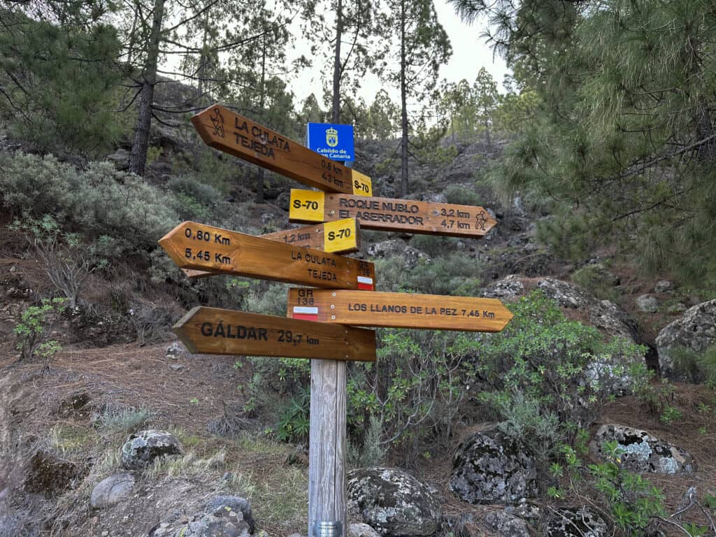 Señalización poco antes de La Culata
