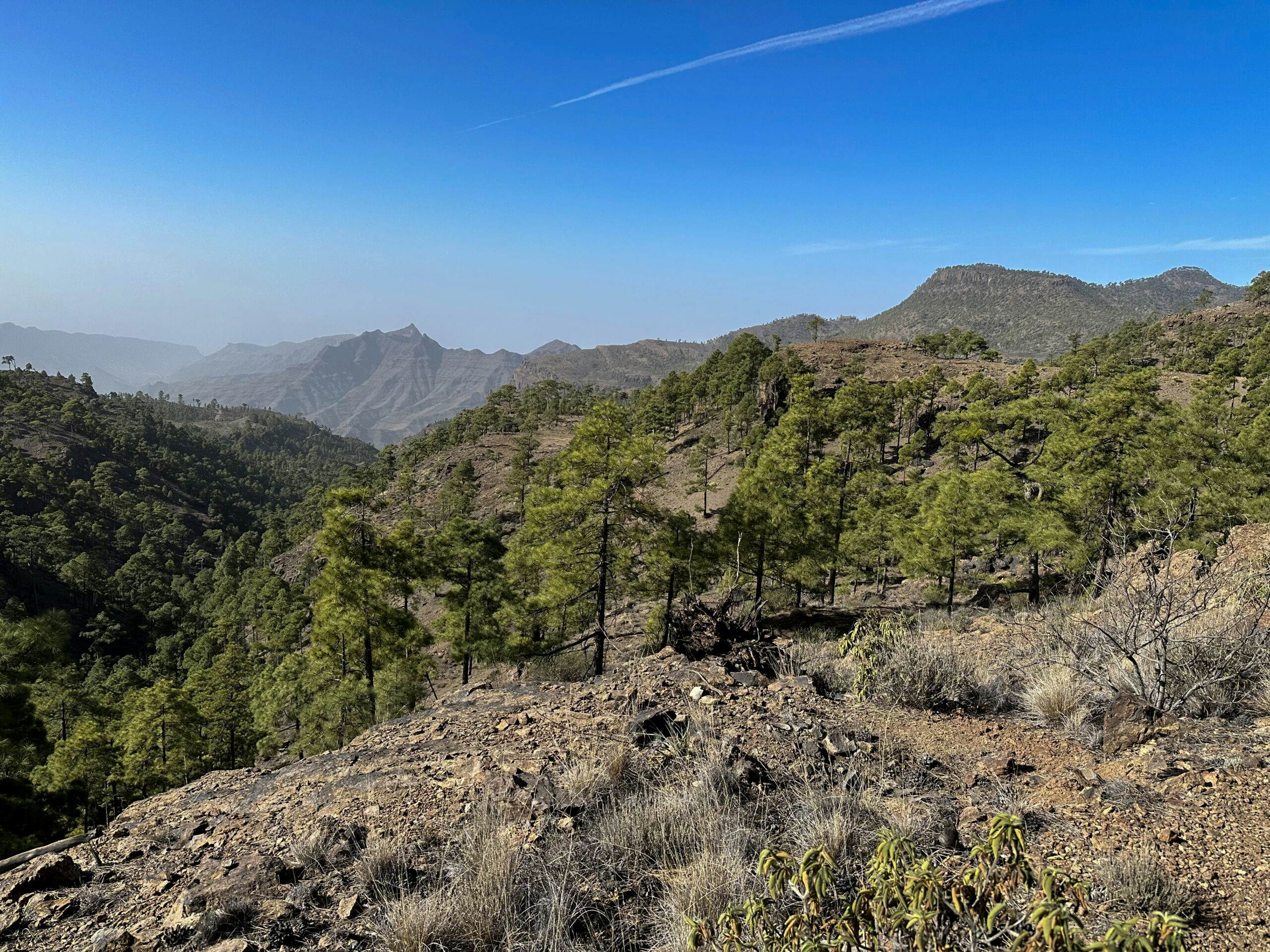 Ruta de senderismo en la cima de la reserva natural de Inagua
