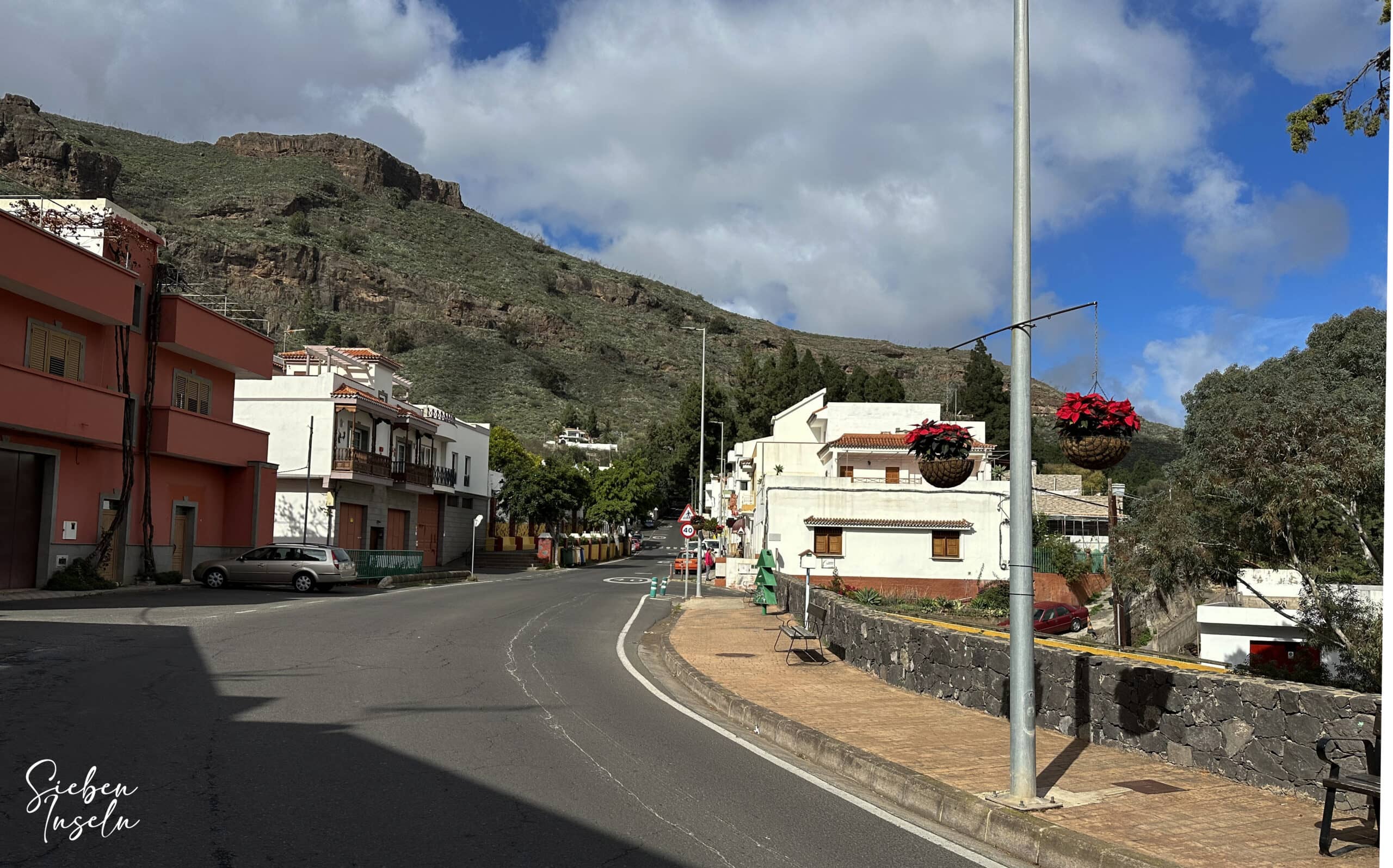 Punto de partida de la excursión - el pequeño pueblo de Tenteniguada
