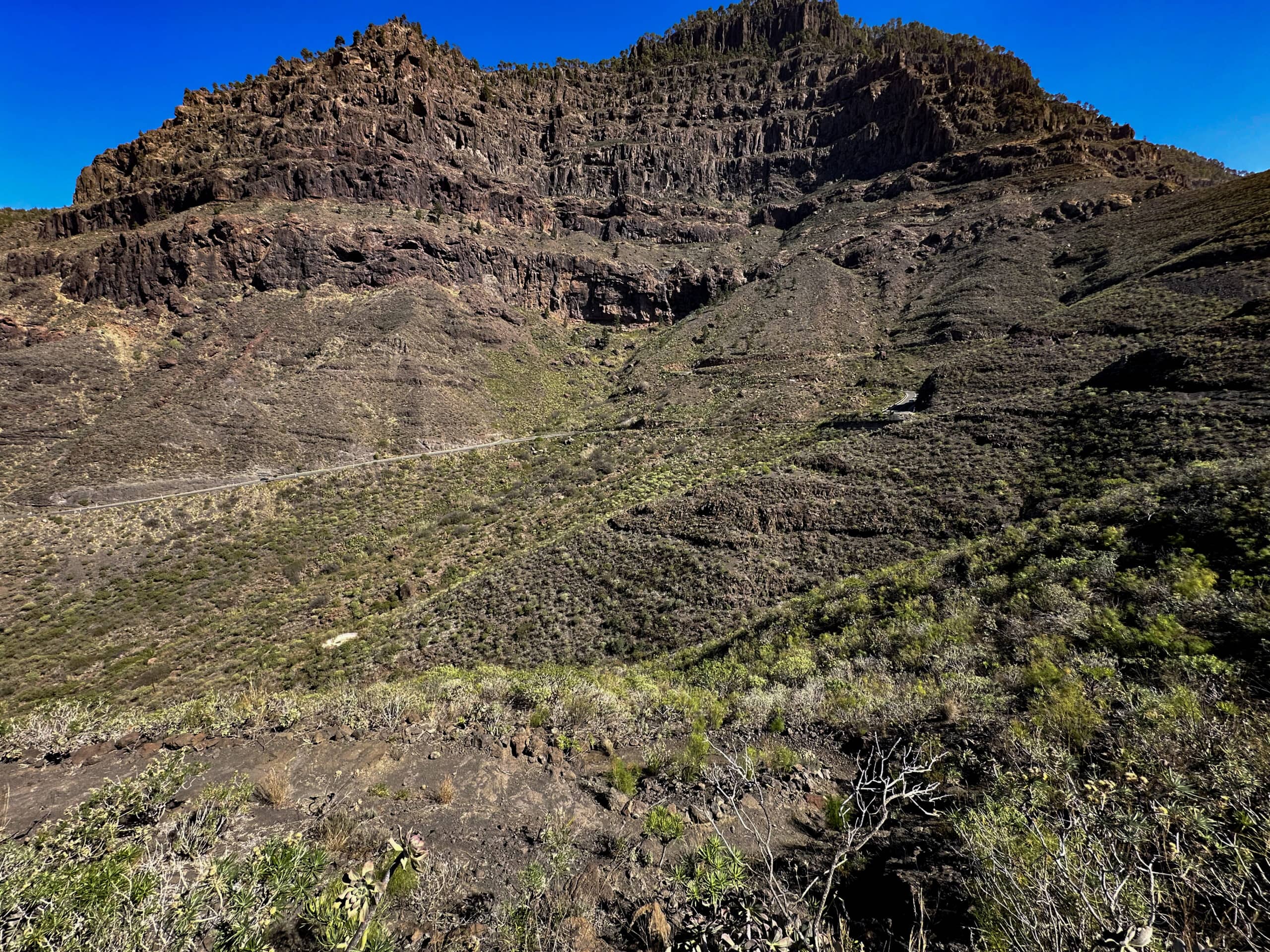 View from the hiking trail to the nature reserve Inagua