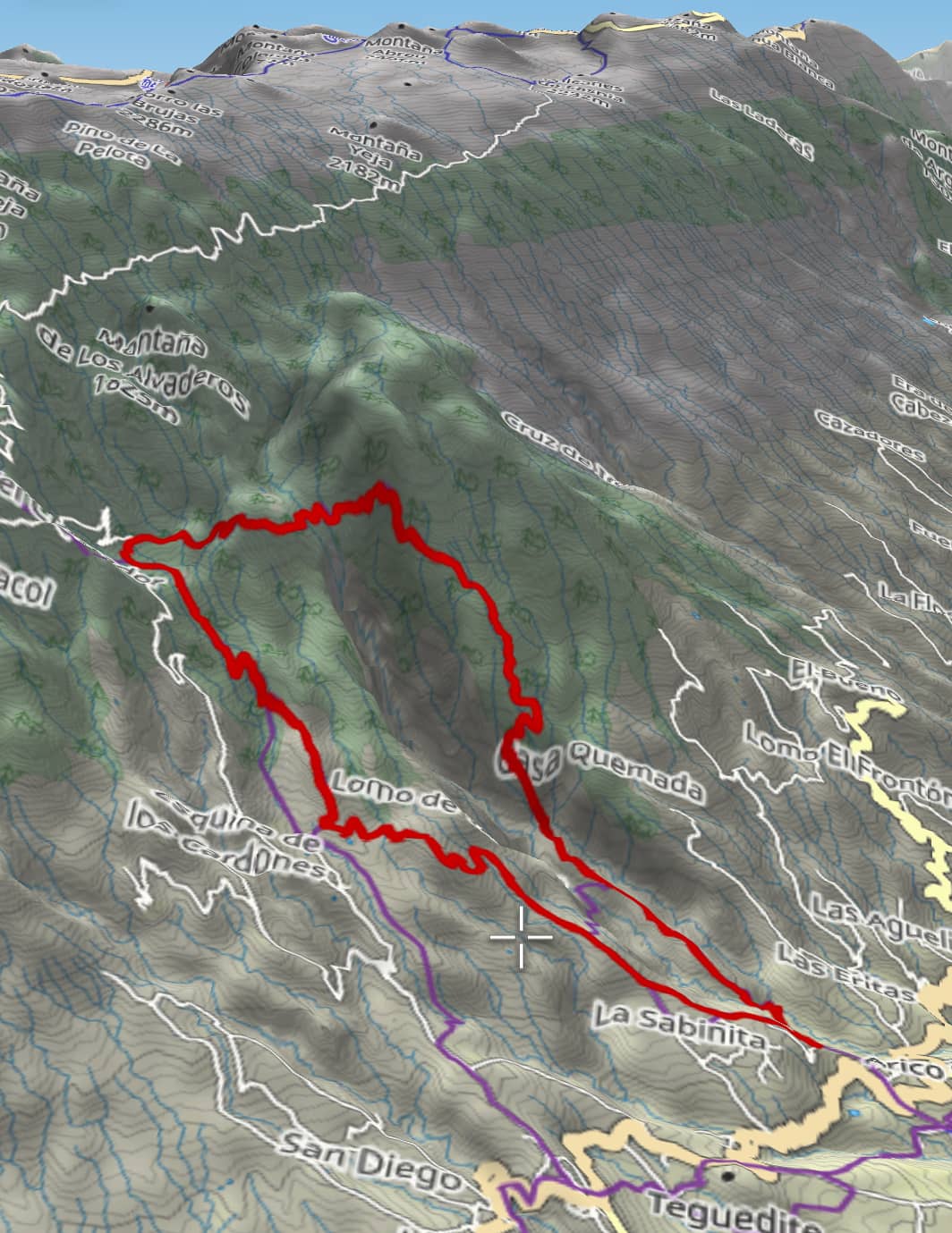 Track of the great El Contador circular hike