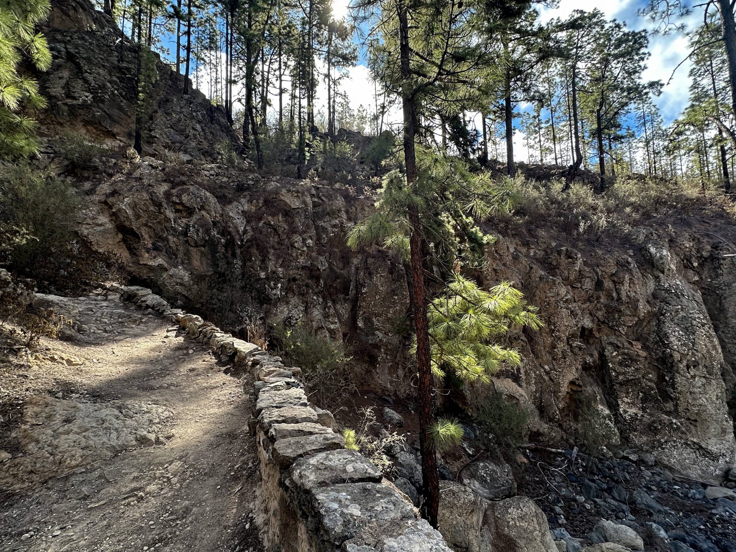 Barrancoumgehung auf dem Rückweg nach Trevejos