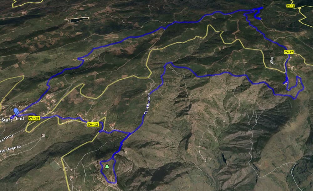 Track der Wanderung Chipude - Fortaleza und Garajonay
