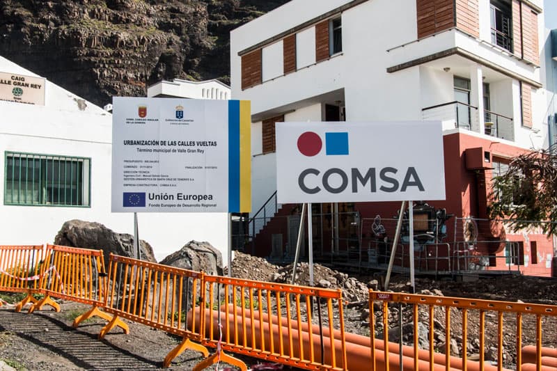 constructions signs in Valle Gran Rey