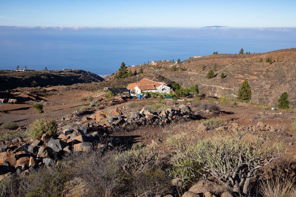 View back to Tijoco and farmhouses