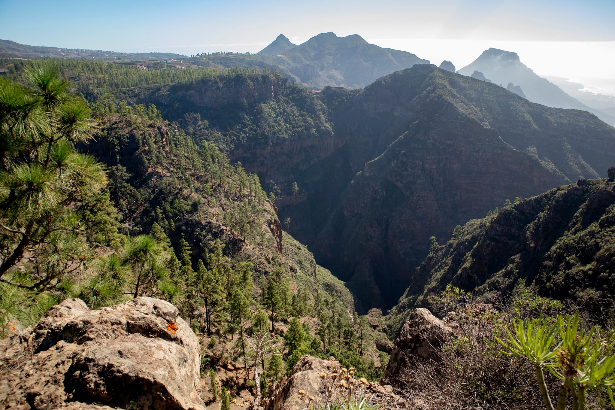 View into the gorges over Adeje