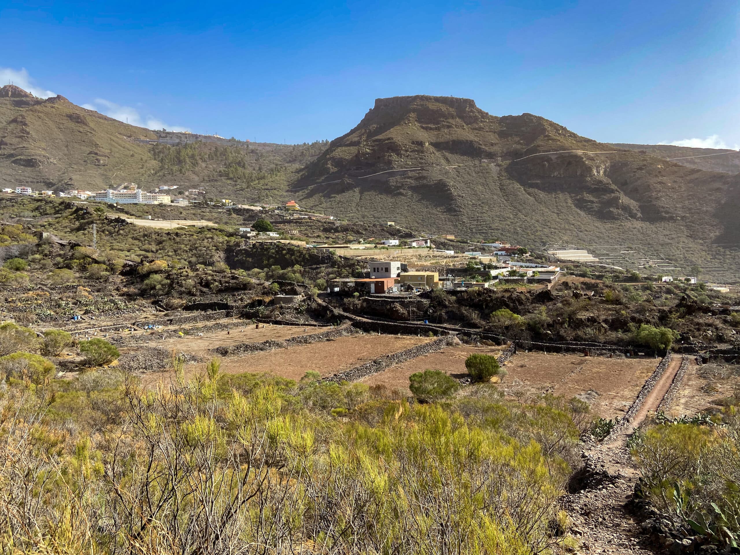 Newly built bar on the Camino Real - building in the centre of the picture
