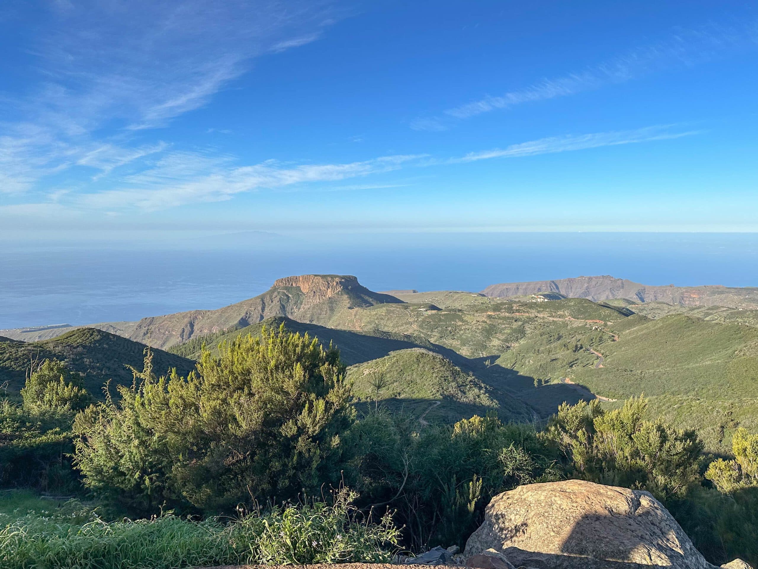 View from Garajonay to Fortaleza - Valle Gran Rey in the background