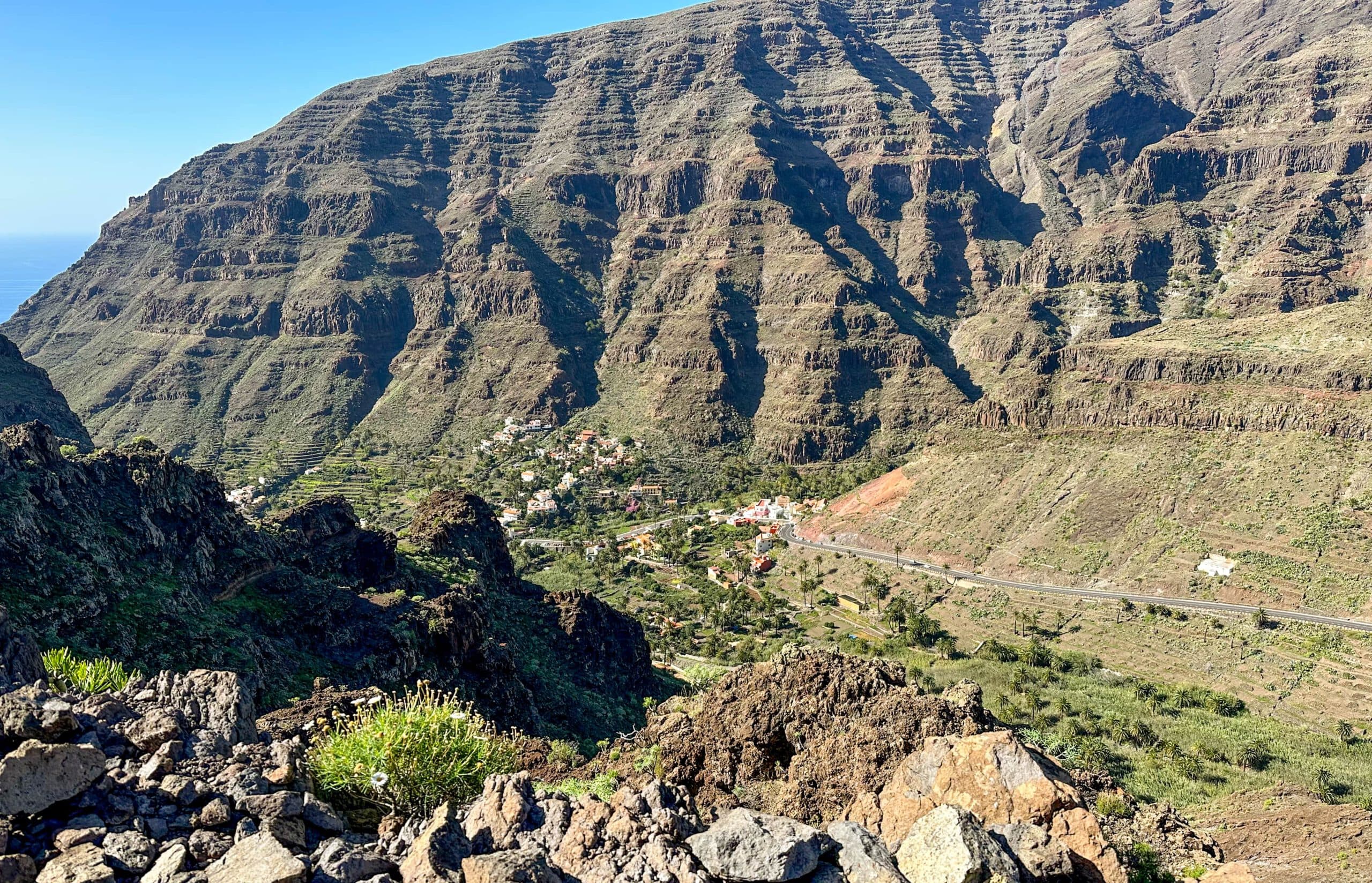 View into Valle Gran Rey from the descent path