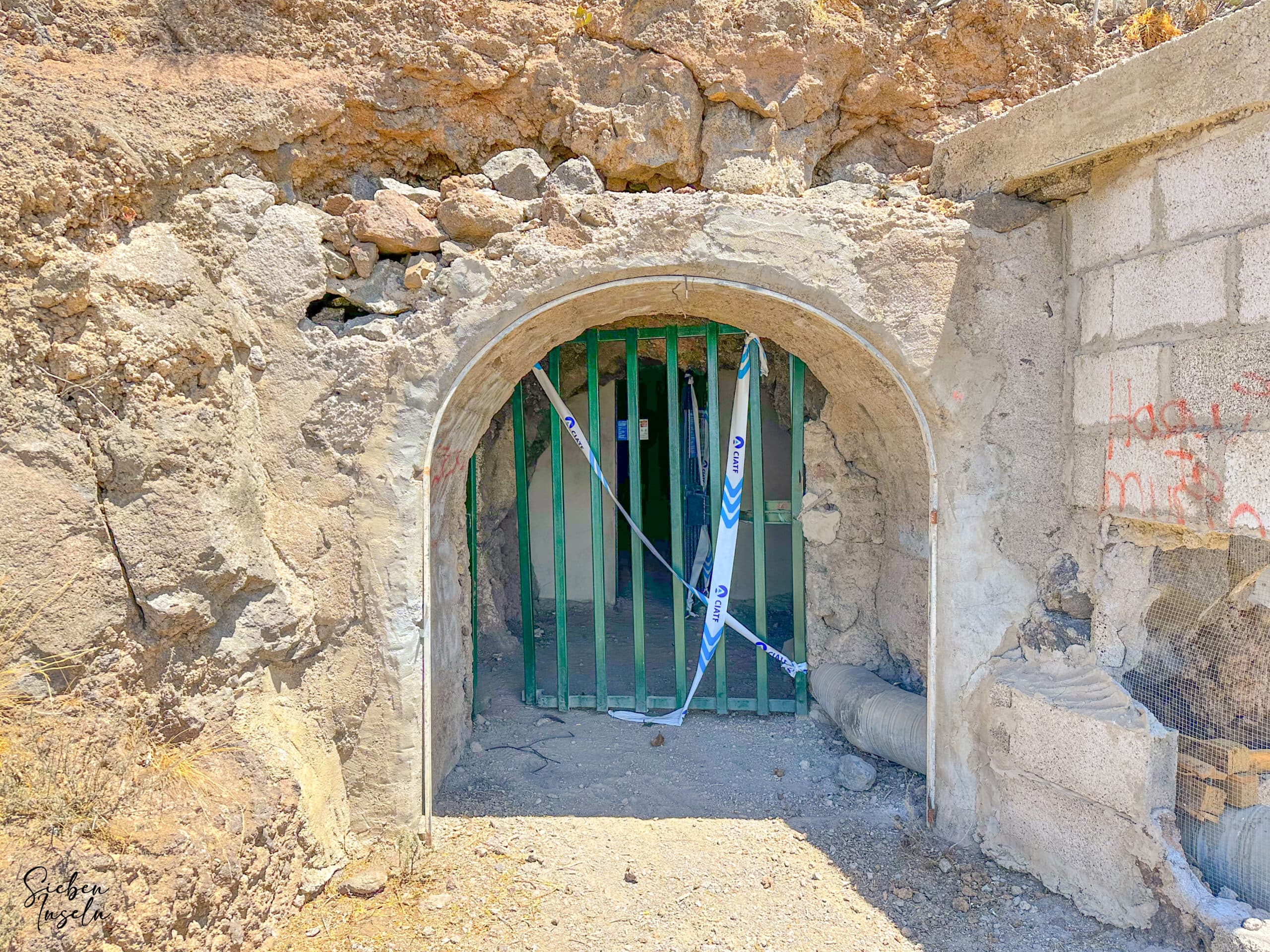 The tunnel entrance is blocked with CIATF tapes