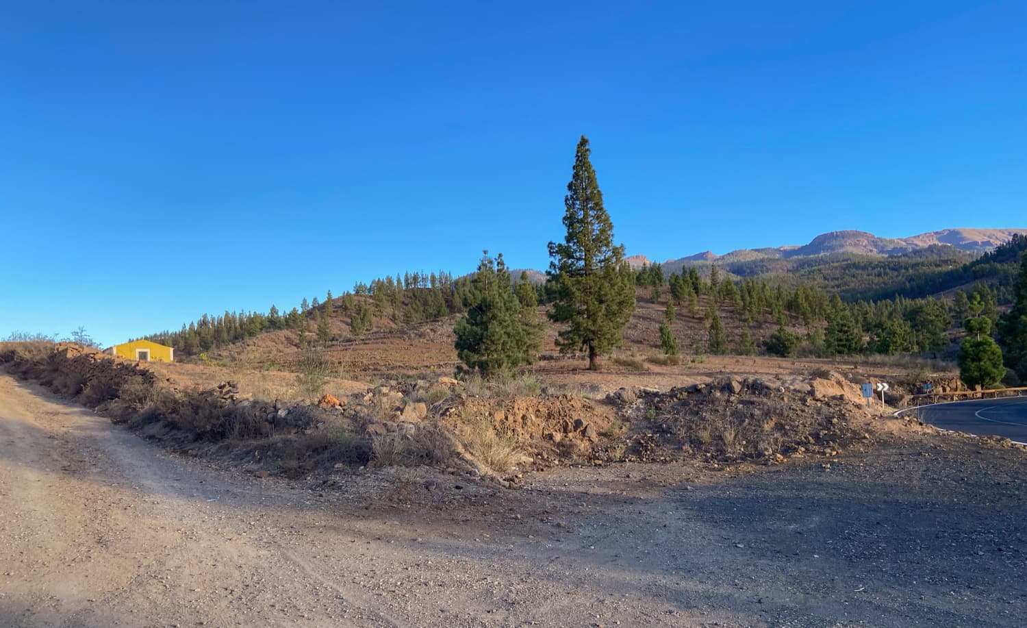 Punto de partida de la ruta en Trevejos en la TF-51
