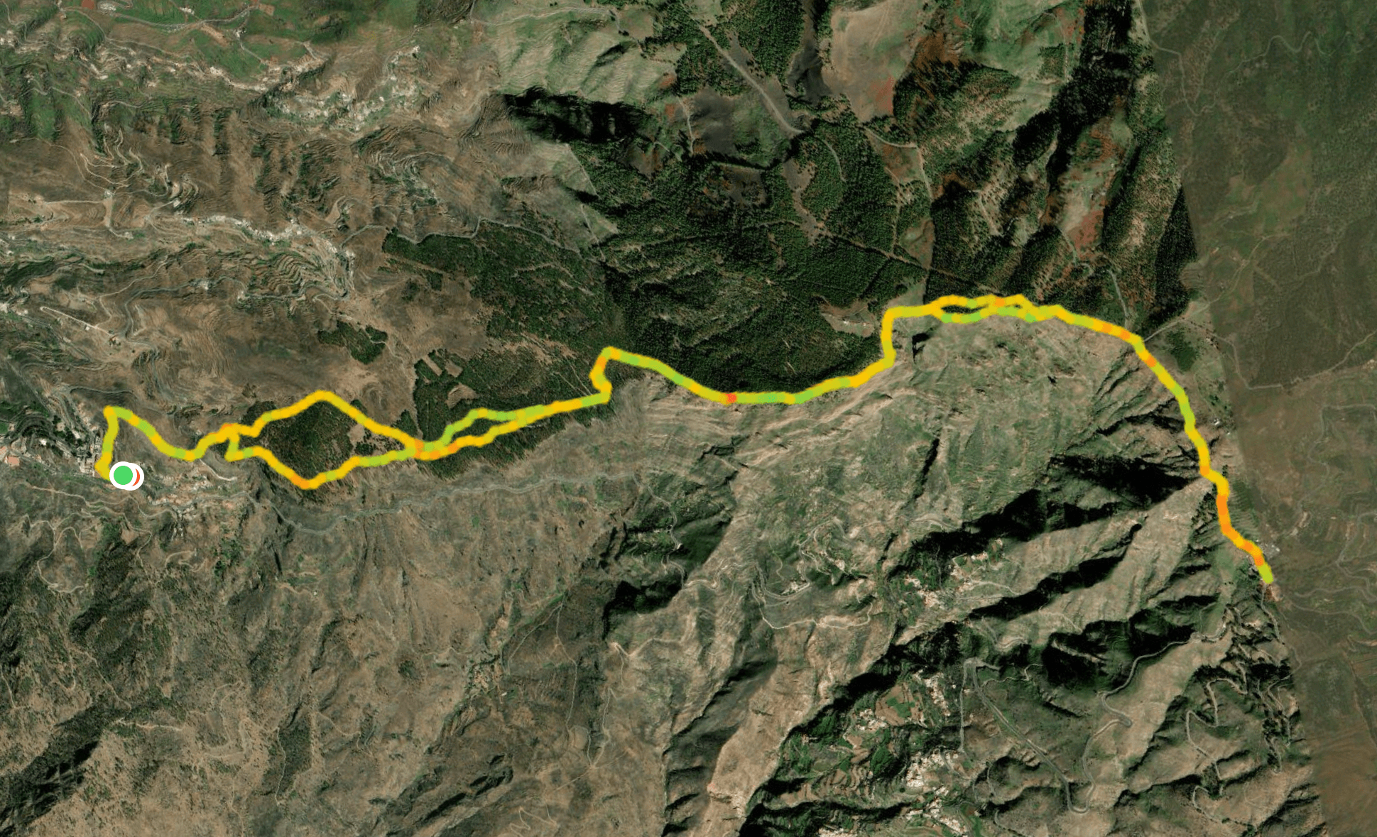 Track der Wanderung Artenara - Cruz de Tejeda