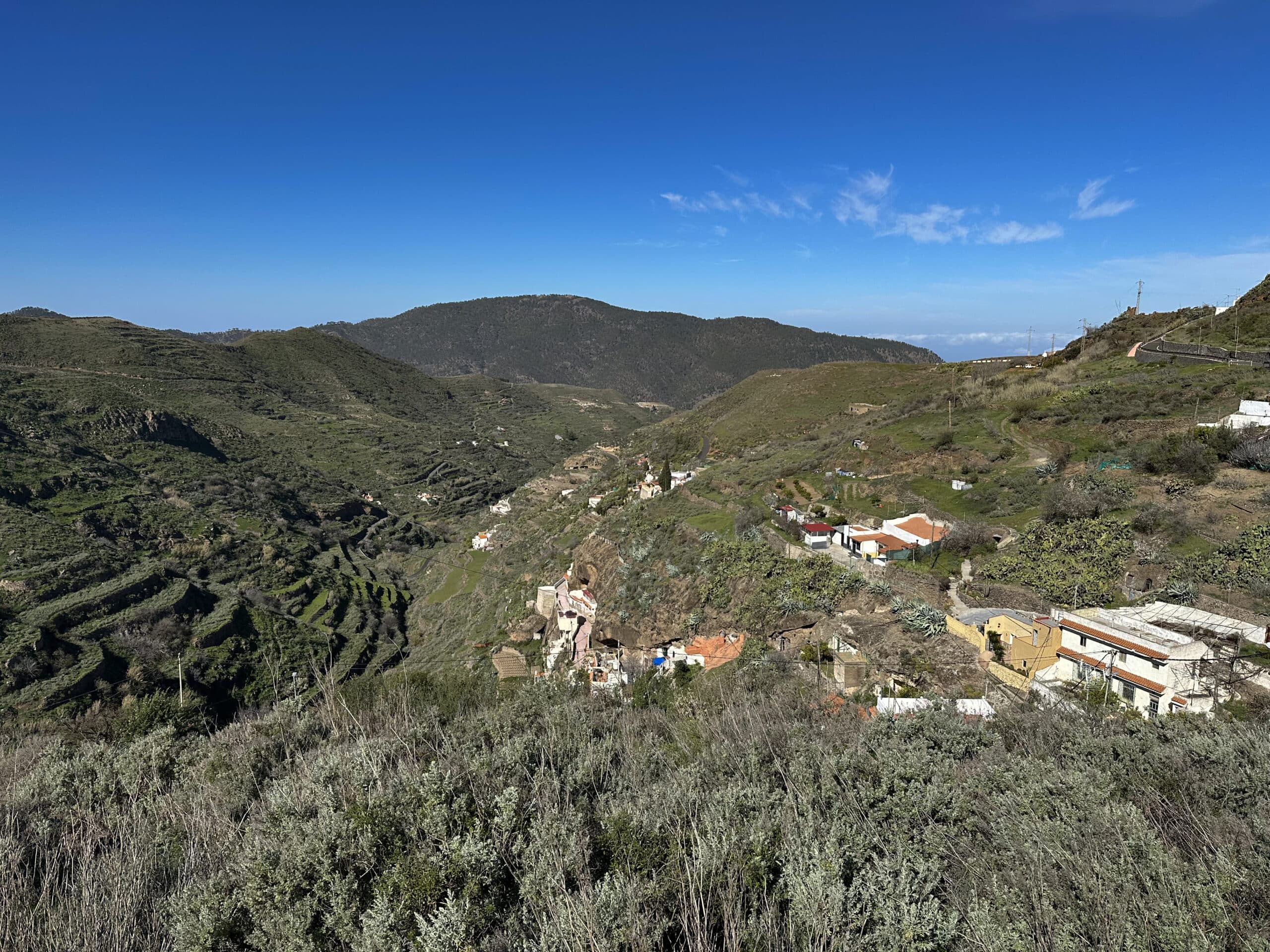 View back from the ascent path to El Tablado