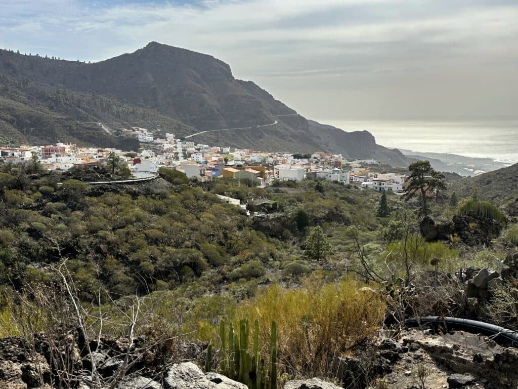 Blick vom Wanderweg Camino Real zurück auf Tamaimo