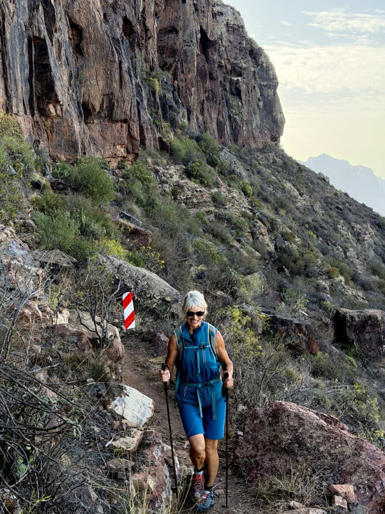 Hike below the rock face with magnificent views