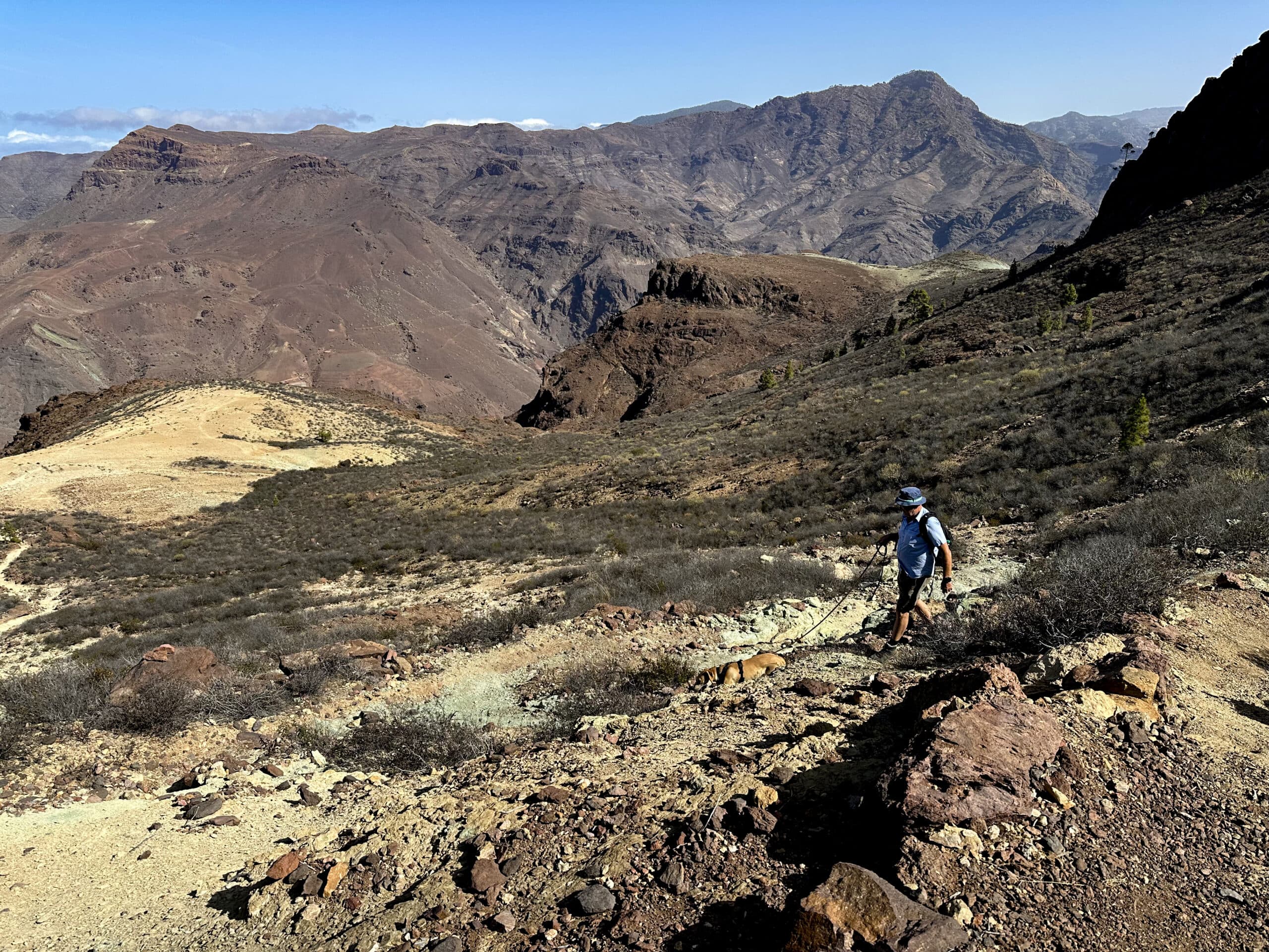 Descent route from the El Laurelillo plateau with fantastic views
