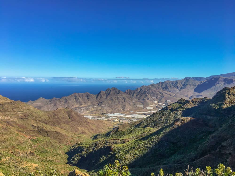 Blick aus der Höhe auf Aldea de San Nicolás