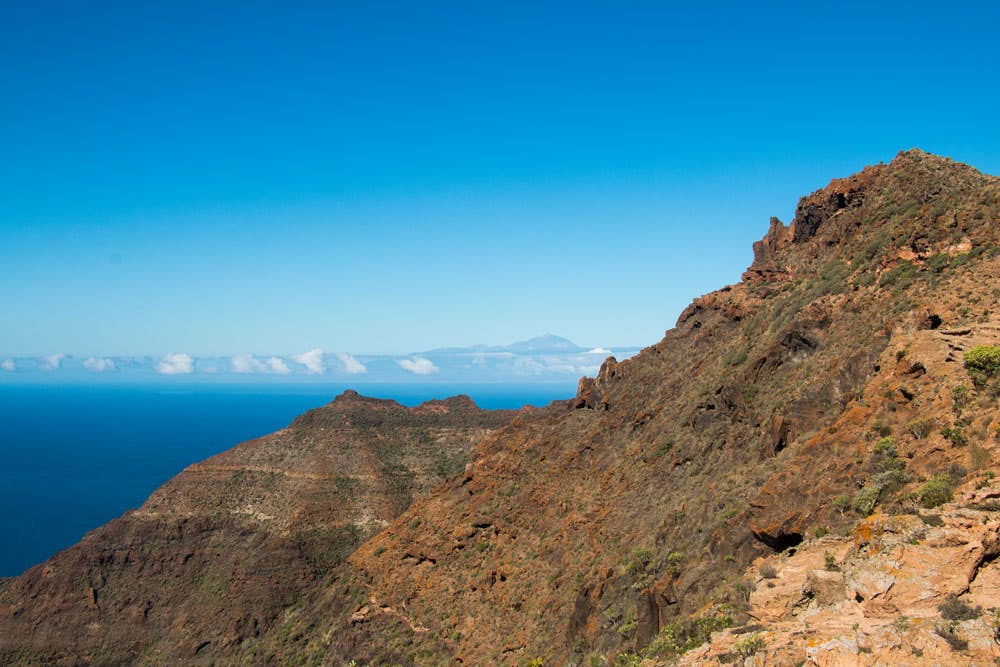 Vista de Tenerife desde el puerto de la cumbre