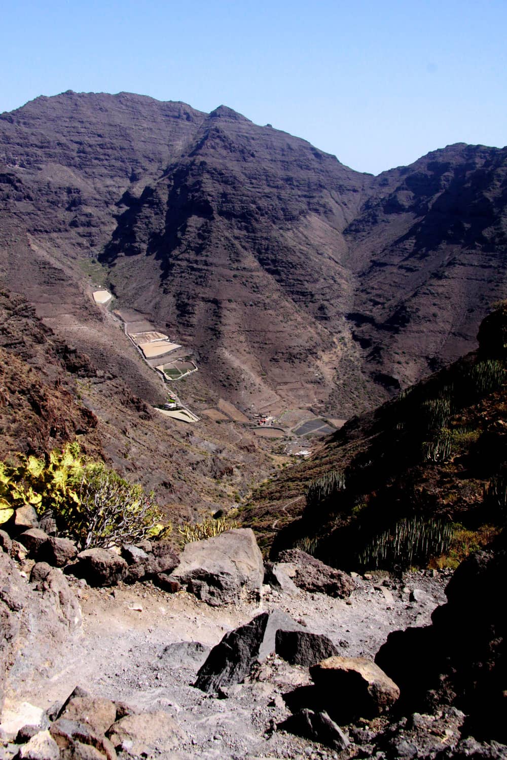 Degollada Aguas Sabinas - Blick auf Tasártico