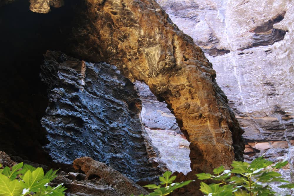 Puerta de la Roca en el Barranco de Masca