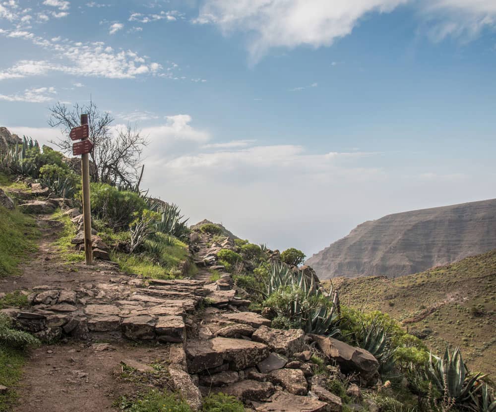 Gedeckter Kanalweg - Abzweig zum Abstecher zur Ermita de Nuestra Señora de Guadalupe