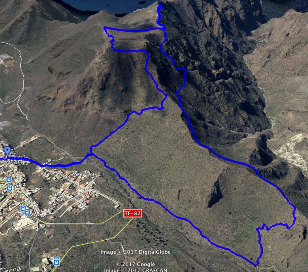 Track der Rundwanderung Tamaimo - El Bujero - Montaña Guama