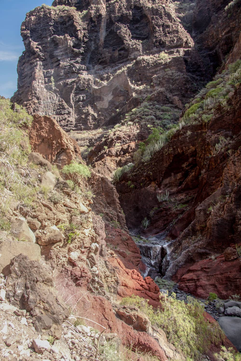 Barranco Natero - Weg über der Schlucht