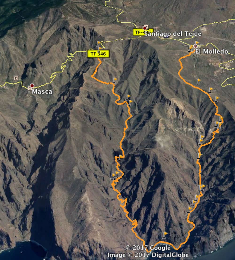 Rundwanderung Track aus südlicher Perspektive