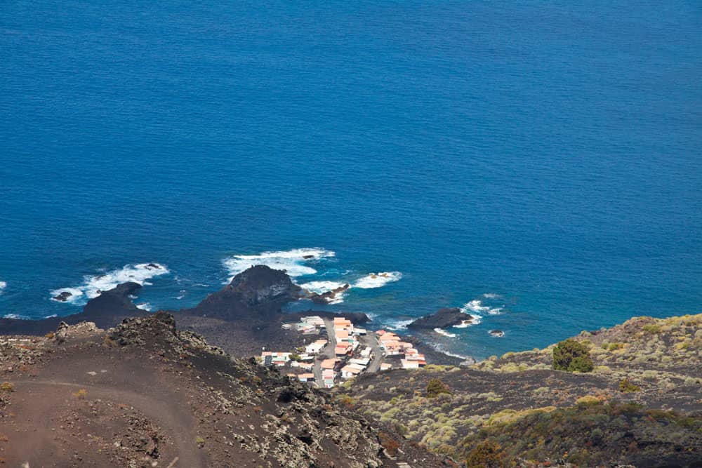 La Palma - Vista desde el volcán Teneguía hasta el extremo sur de La Palma