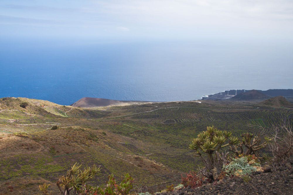 Paisaje volcánico en el sur de La Palma