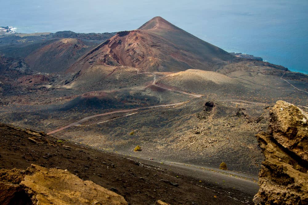 Vista del volcán Teneguía