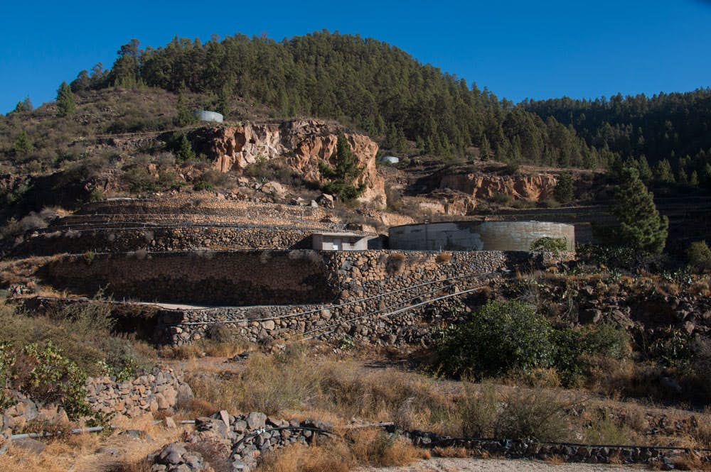 Vilaflor - Barranco de Chorillo mit Wasserreservoir