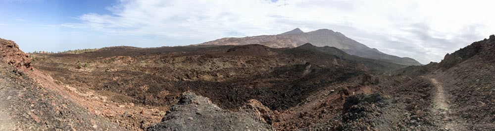 Tenerife - alrededor de la Montaña de la Botija hay un paisaje volcánico puro