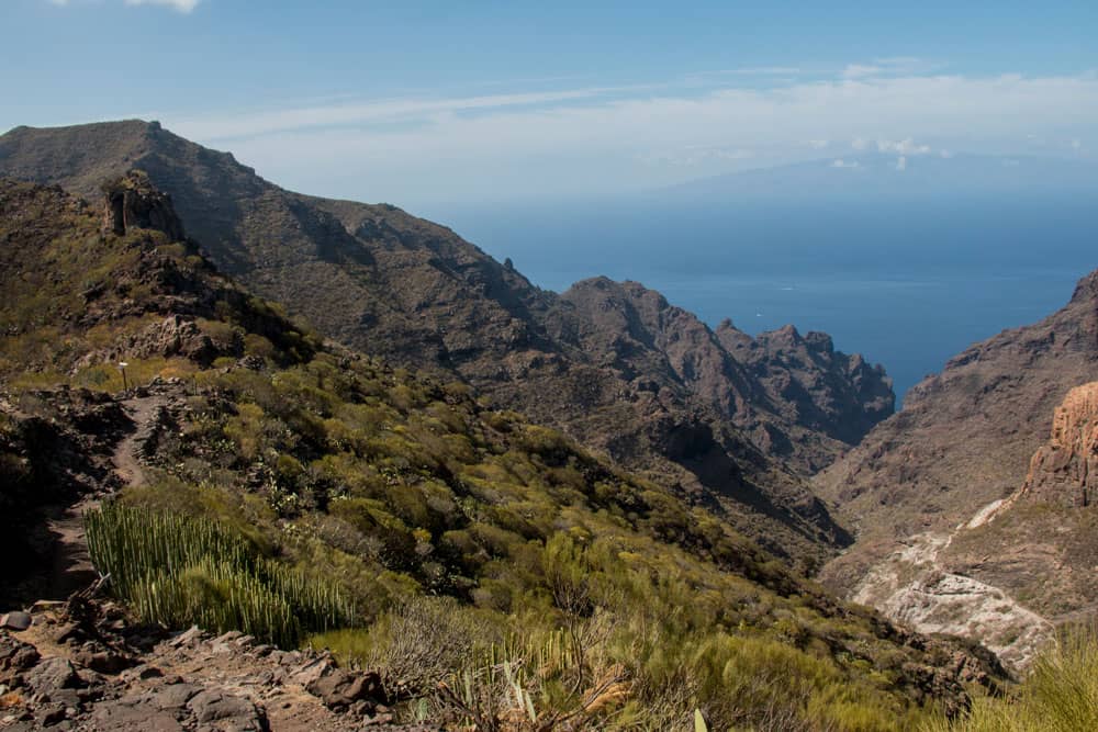 Vista desde la Degollada del Roque hacia el Barranco Seco