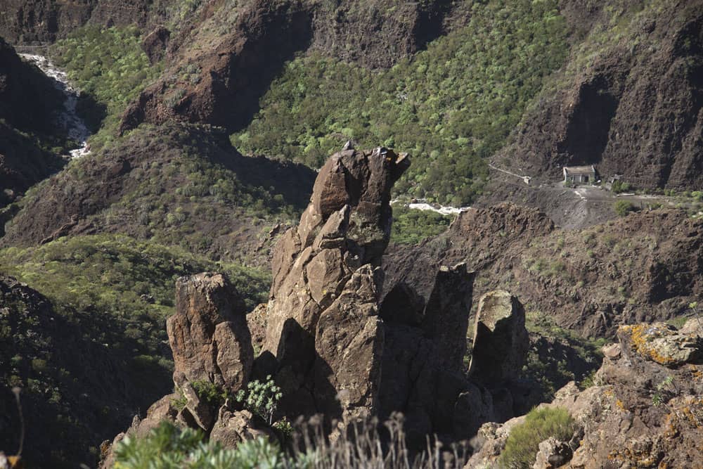 Paisaje agreste frente a Risco Blanco - vista hacia Barranco Seco