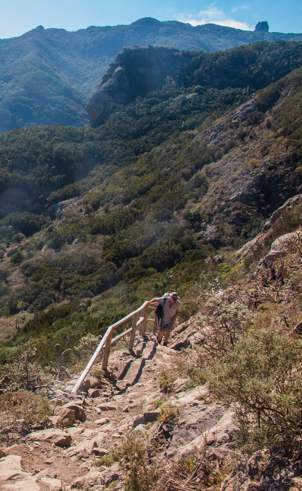 Wanderweg über dem Ort Chamorga