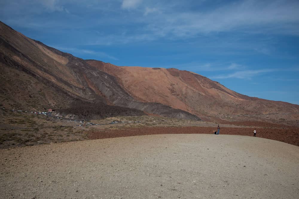 Blick von der Montaña Matúa auf die Teleférico Teide