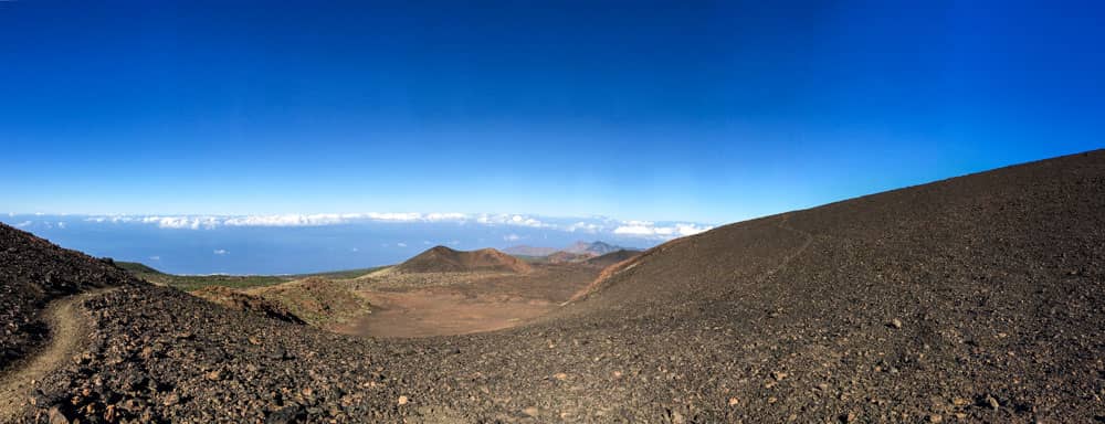 Vista panorámica desde Pico Viejo hacia el oeste