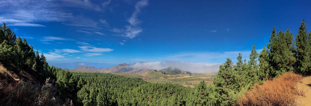 Vista panorámica de las montañas de Teno