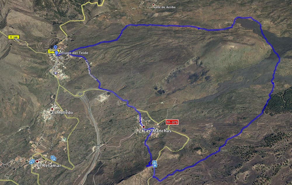 Track - Mandelblüten Wanderung Santiago del Teide - Almendros en Flor