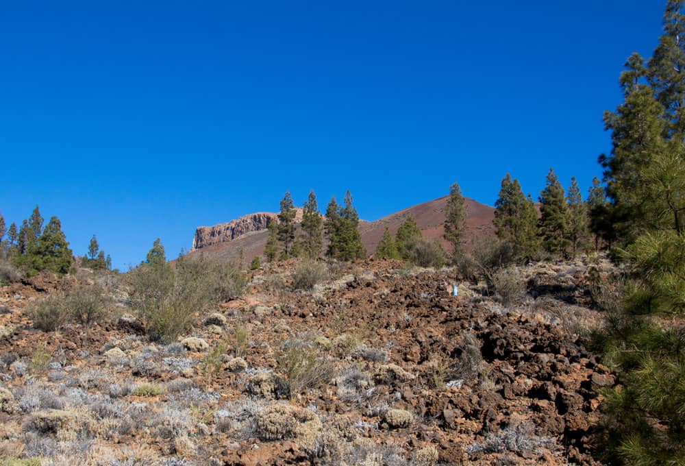 Die schroffe Felswand des Guajara von der Paisaje Lunar aus gesehen