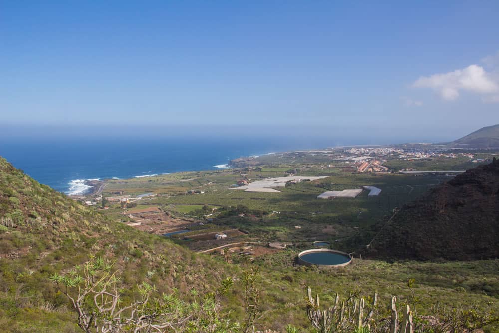 Vista desde la subida al Risco hasta la carretera y Buenavista