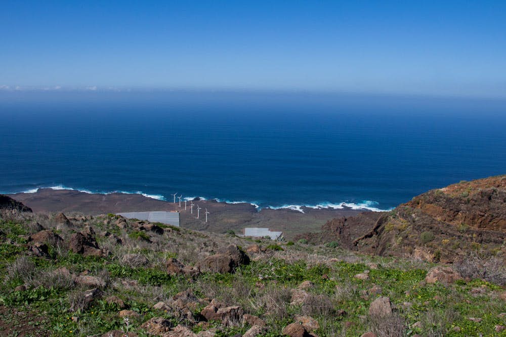 Vista de la costa cerca de Punta Teno