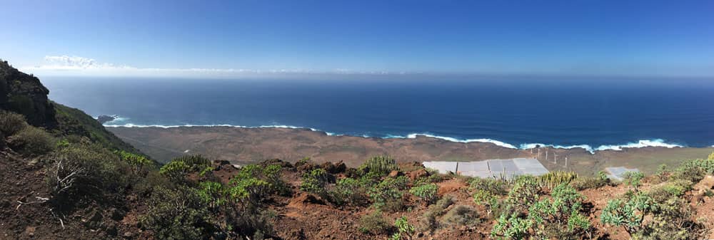 Vista panorámica de la costa con Punta Teno