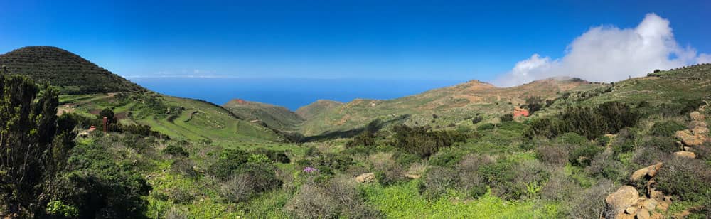 Panorama - grüne Hochebene bei Teno Alto